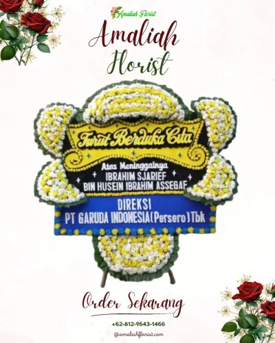Papan Bunga Duka di Beber